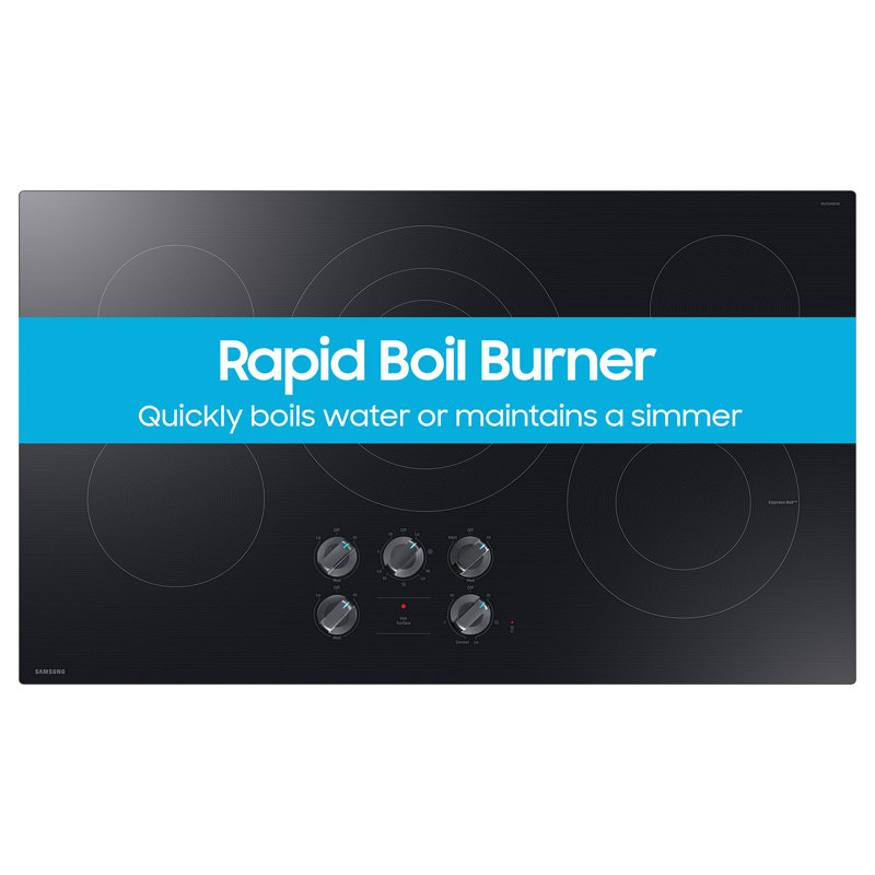 Sasmung 36" Electric ENERGY STAR Certified Cooktop with Illuminated Knobs and Wi-Fi