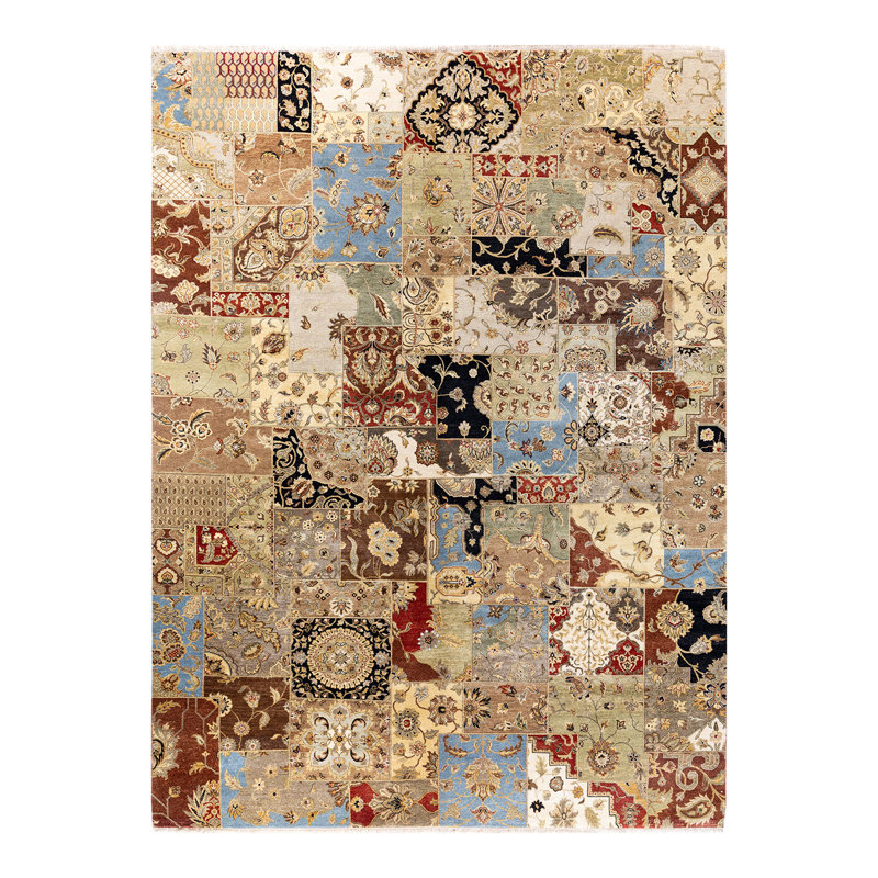 Overdyed One-of-a-Kind 9' 2" X 12' 3" Hand Knotted Area Rug