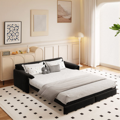 66" Queen Pull Out Bed Sofa