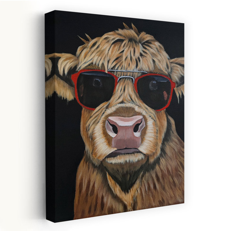 Maverick - Art contemporain avec lunettes fantaisistes, H 60 po x l 40 po