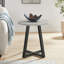 Ensemble de tables basses 3 pièces Modern Harmony avec plateau en panneau de fibres à densité moyenne et pieds en bois d'hévéa massif, parfait pour les espaces de vie contemporains-1341199085