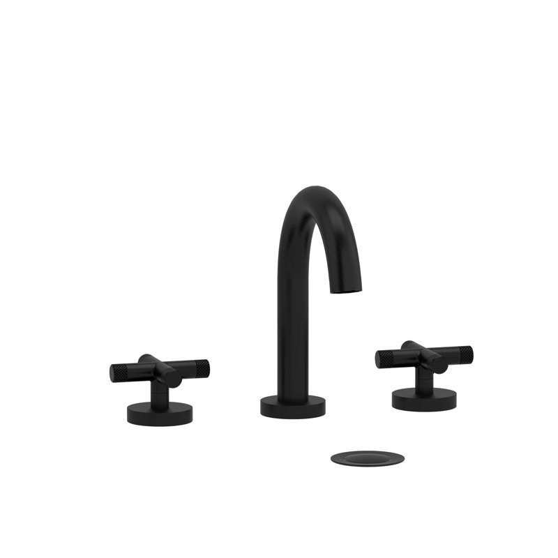 Riu™ Widespread Lavatory Faucet with C-Spout, Black, Lever Handle