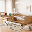 Lit plateforme double en bois avec 6 tiroirs, meuble-lavabo et tablette, 21 pour une utilisation quotidienne sur ordinateur portable, finition blanche, trois tiroirs de rangement pour ordinateur portable, ton sur ton, confortable-64959797