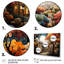  «Cozy Village In Autumn Moonlit II - City Art Deco Multipanel Wall Art, ensemble