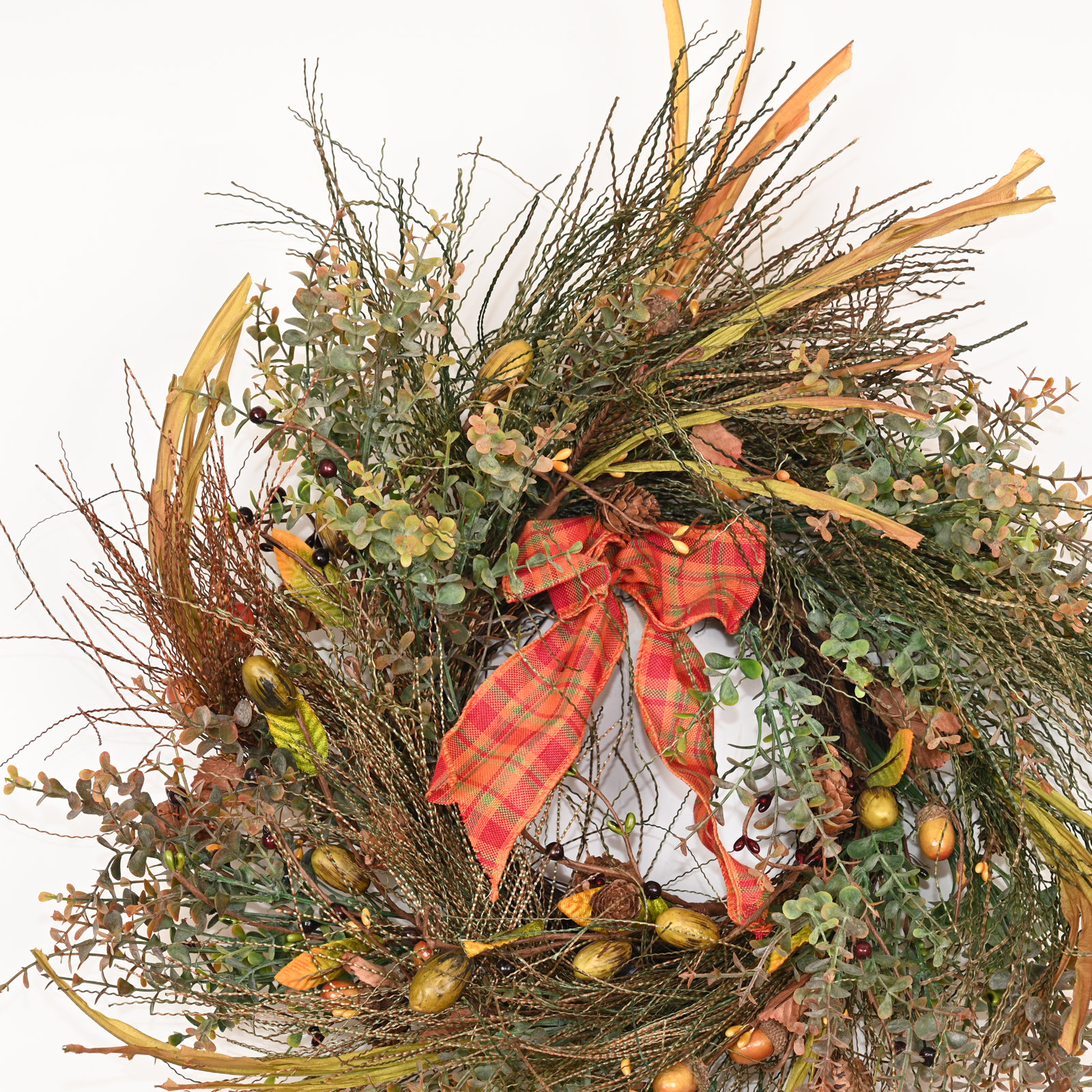 20" Handcrafted Foliage, Olive Thanksgiving Wreath