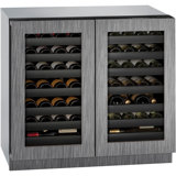 U-Line Dual Zone 35.437'' Built-In 62 Bottle Wine Refrigerator
