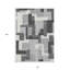 Tapis d'extérieur lavable abstrait gris anthracite 10 pi x 14 pi