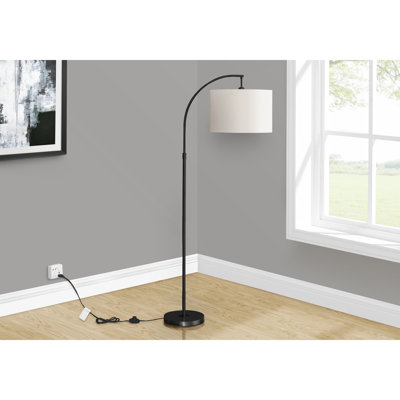 Lighting, 65 po, lampe sur pied, métal noir, contemporain