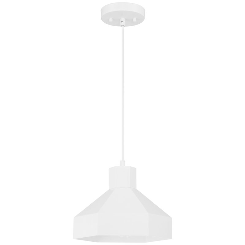 Luminaire suspendu 1 lumière Leonhardt, Blanc
