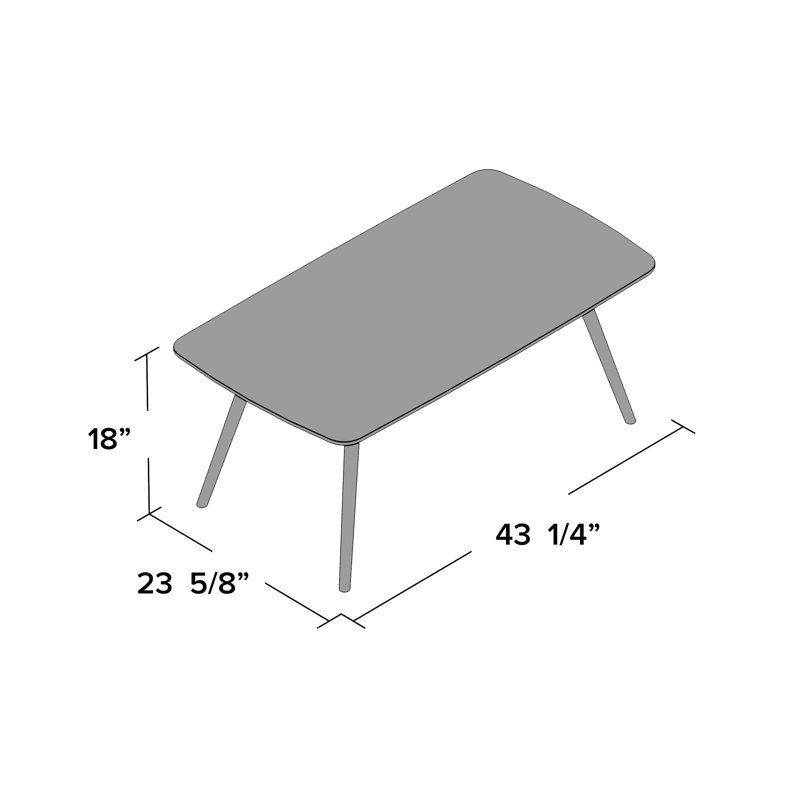 Asten Single Coffee Table, White