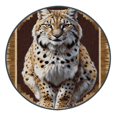  Tapis lavable à gros chats Lynx des Carpates