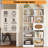 70.63"H x 35.4"W Bookcase With 2 Rattan Flip-Top Cabinets, 8-Cube Storage Shelves For Display And Organizing, Bookshelf For Living Room-747621629-747621626