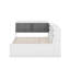 Lit plateforme double avec lit gigogne, tablettes et tête de lit-869368593