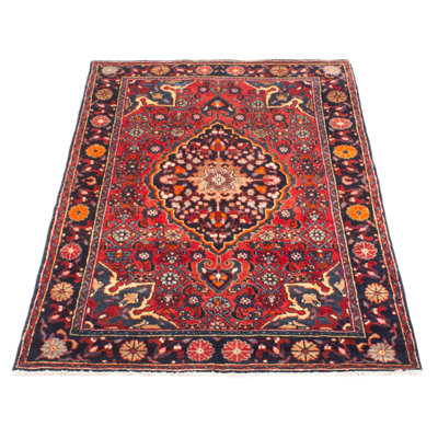 Hand Knotted Anatolian Vintage Red Wool Rug 4'2" x 6'8"