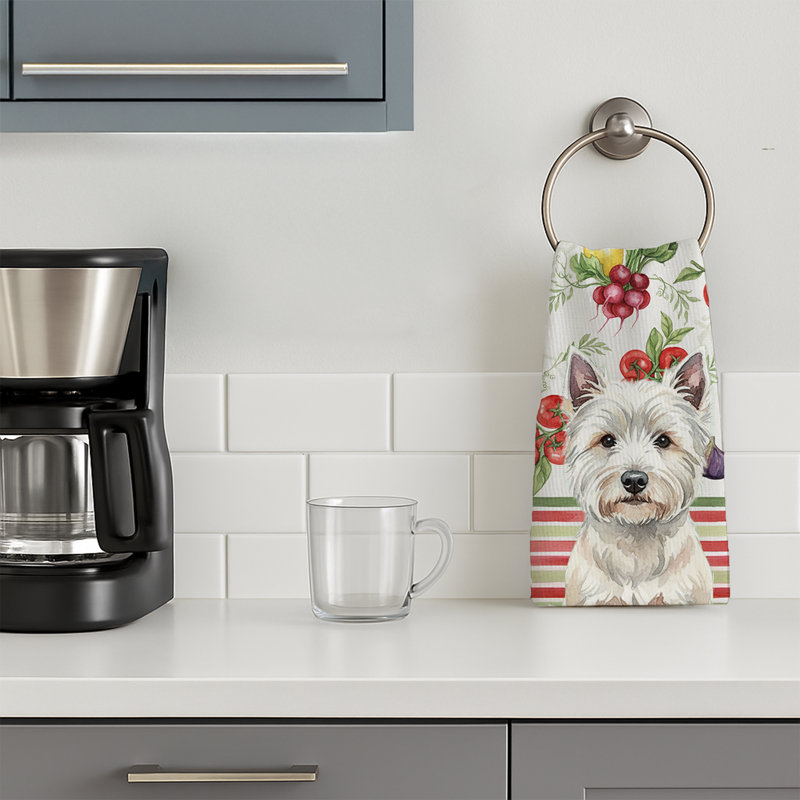 Westie Vegetables Kitchen Towel, Westie