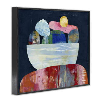 Stacked Rocks Collage Giclee Art, design by Lisa Nohren