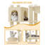 190cm/213cm Large Cat Tree Tower, Cat Tree for Indoor Cats, Climbing Tower for Large Cats, 5 Scratching Post, 2 Large Platform, 2 Caves, 2 Baskets, Stairs, Hammocks-1297863287-1297863284