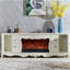 Retro Carved Fireplace TV Storage Cabinet