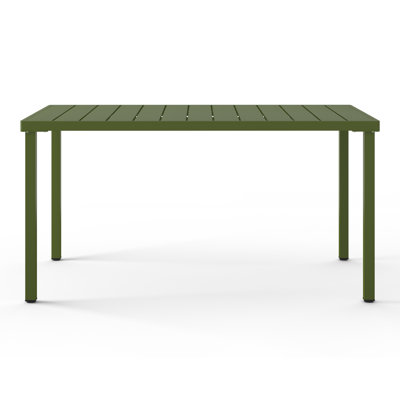 59"×35.4" Outdoor Metal Rectangular Dining Table by Latitude Run