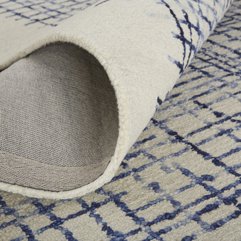 Norvan Hand Tufted Wool Abstract Indoor Rug, Rectangle 10' x 14'