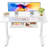Glass Standing Desk with Writable Surface and Built-In Storage Drawers, Adjustable Height-615160081-614875029