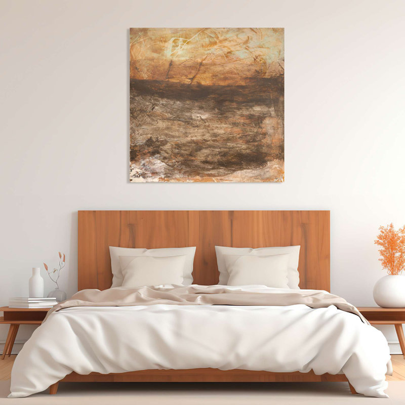 Abstract Painting: Horizon Of Light VI - Wrapped Canvas Print, 70cm H x 70cm W