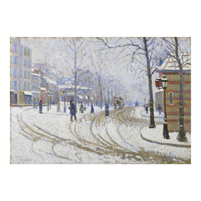 Snow Boulevard de Clichy Paris by Paul Signac - Giclee Print