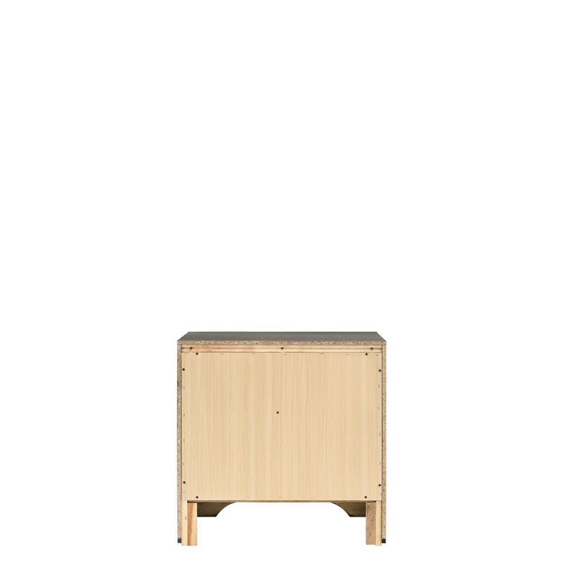 Élégante table de chevet grise avec table de chevet spacieuse à finition intérieure et rangement: ajout pratique et esthétique