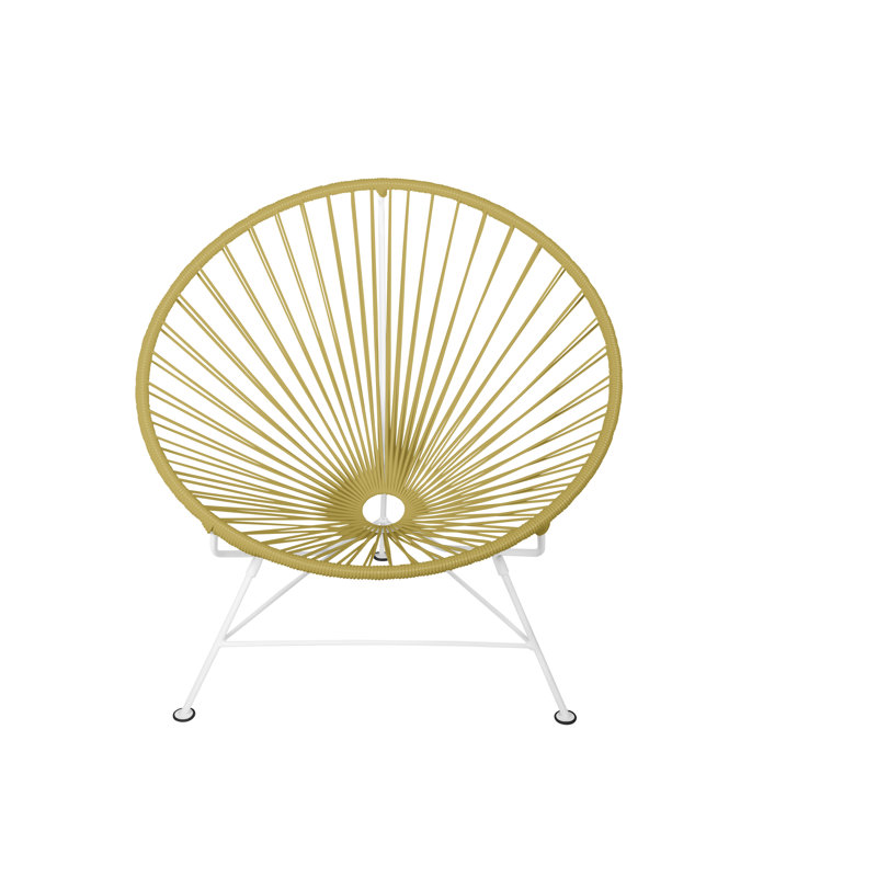 Innit Indoor Handmade Lounge Chair, Gold/White