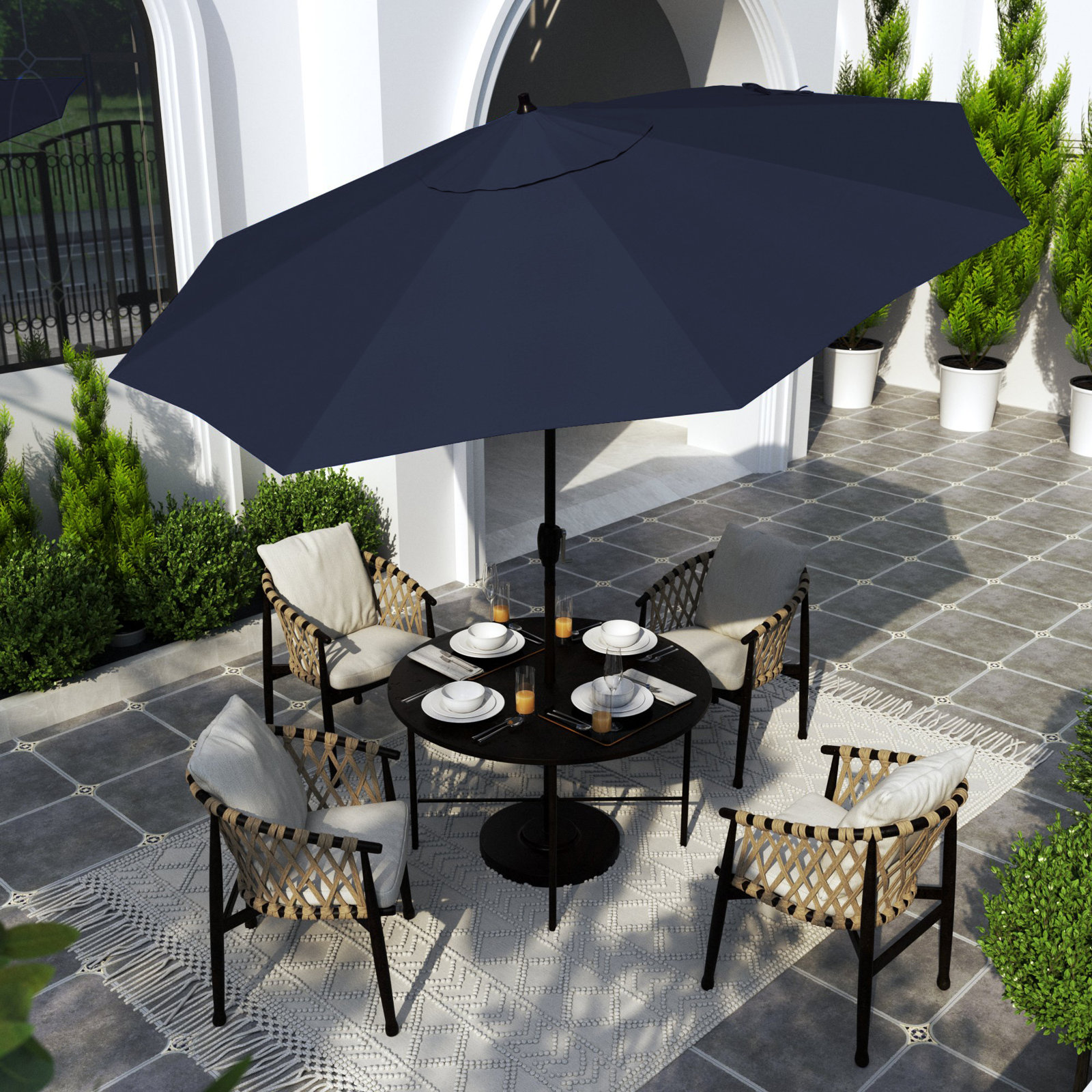 Astraea 9' Umbrella, Captains Navy - Pacifica Premium