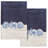 SHELL ROW 2PC Embellished Hand Towel Set 100% Turkish Cotton Hand Towel-312546051