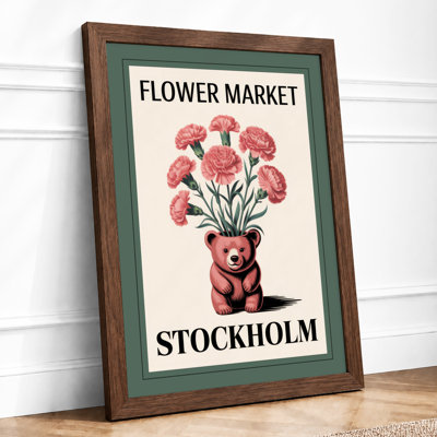 Flower Market Stockholm Vintage - Framed Print