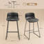 Swivel Upholstered Counter Stool with Metal Frame