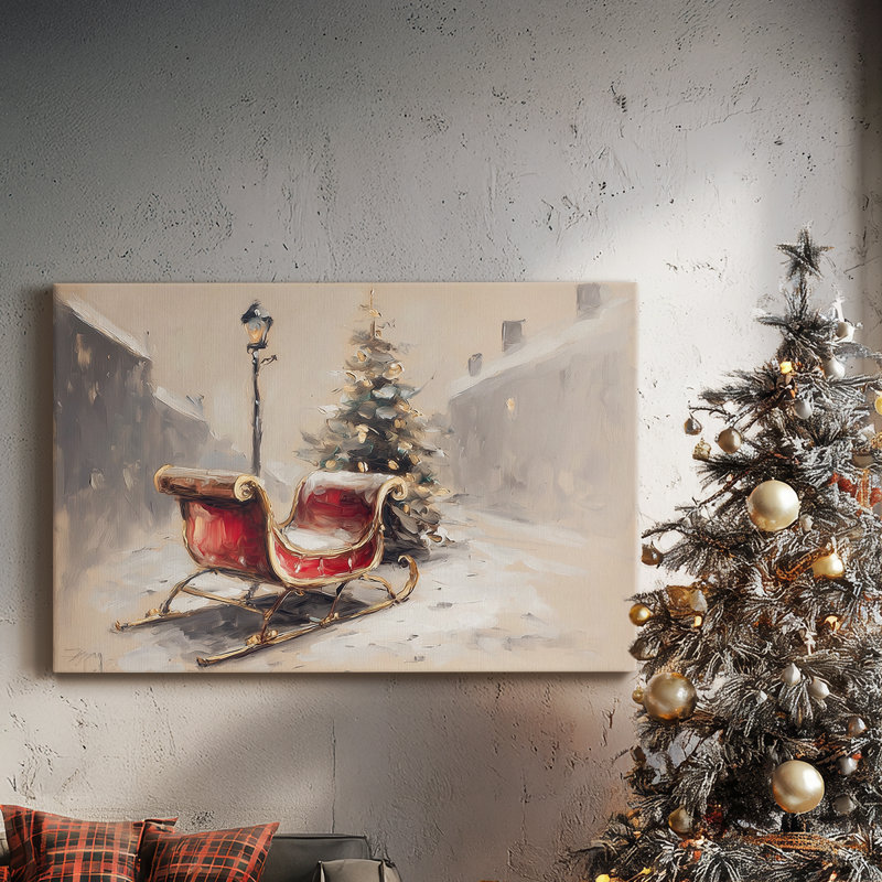 «Silver Promise of Manger» - Toile tendue avec châssis de qualité supérieure, H 12 po x l 18 po