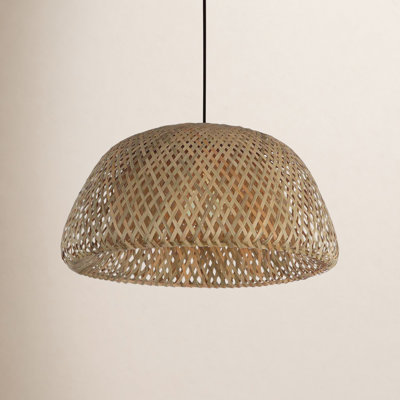 Alisson Single Light Solid Wood Rattan Dimmable Pendant