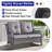 Schutt 50" Wide Outdoor Wicker Loveseat With Cushions-87748642-110844383
