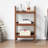 17.7"W Solid Oak End Table with Shelves-1443468349-1443468323