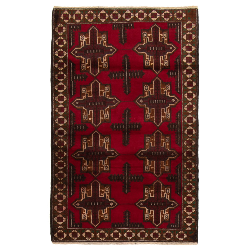 Tapis rouge foncé Lynnisha 2 pi 11 po x 4 pi 9 po