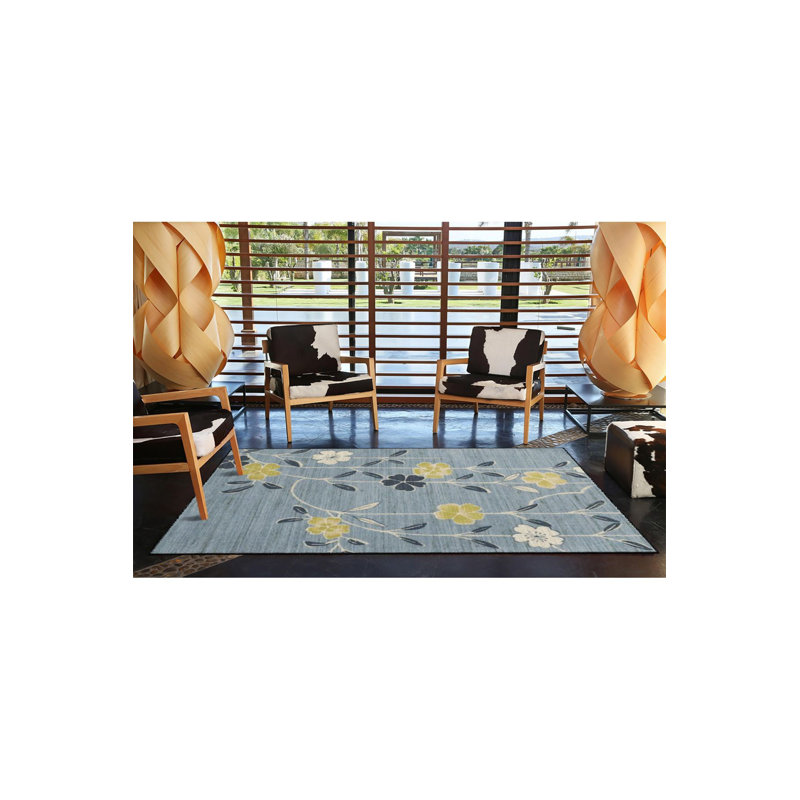 Tapis décoratif multicolore en coton à motif floral feuille lavable à la machine, Sous-tapis carré 3 pi 3 po inclus