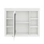 Armoire à pharmacie murale 35 po x 27,5 po avec miroir et 6 tablettes ouvertes-861348139