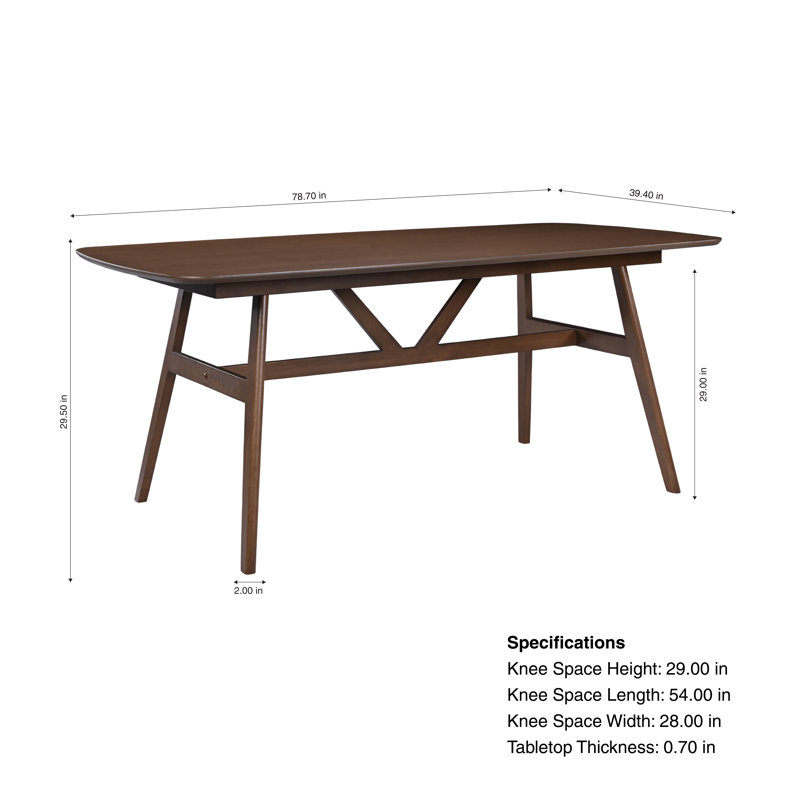 Table de salle à manger rectangulaire en bois 7 pièces Collinsworth