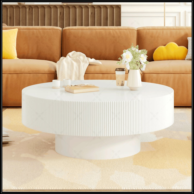 Table basse élégante et facile à assembler, Blanc