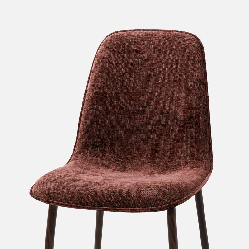 Chaise d'appoint rembourrée avec pieds en métal Jozwiak, Vin