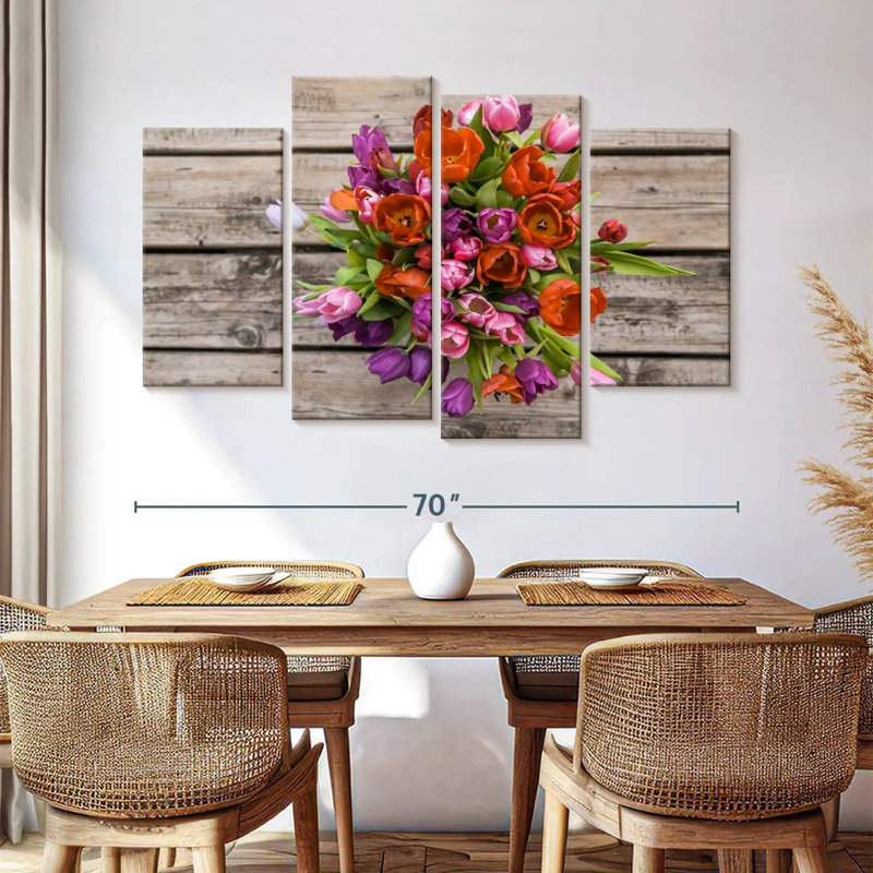 Bouquet de tulipes Harnek, H 42 po x l 68 po