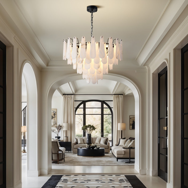 Lustre de salon noir 31,5 po Norinne, Noir mat, 6, 16