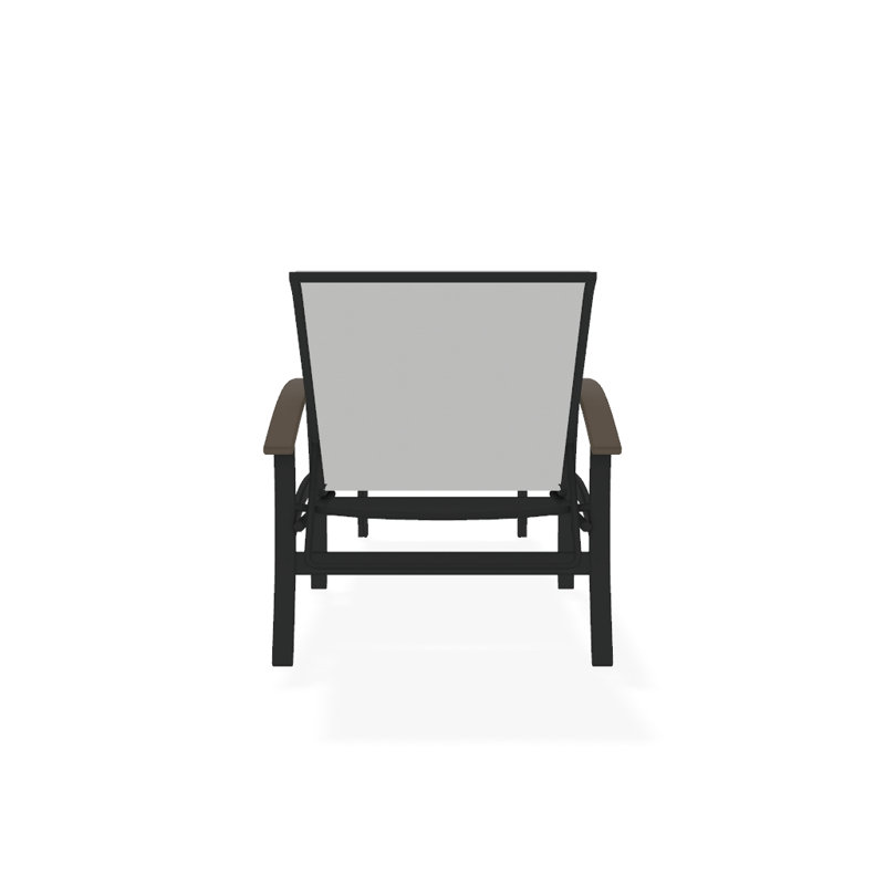 Belle Isle Outdoor Chaise Lounge, White 6D Sunbrella®, Desert P60, Textured Graphite
