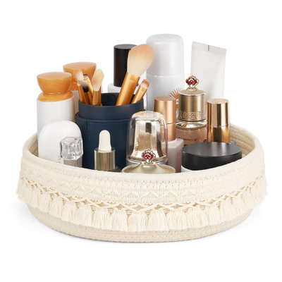 Organisateur de maquillage et de parfum, paniers de rangement de bureau pour cosmétiques, lotions pour soins de la peau, huiles essentielles, dortoirs, (crème)