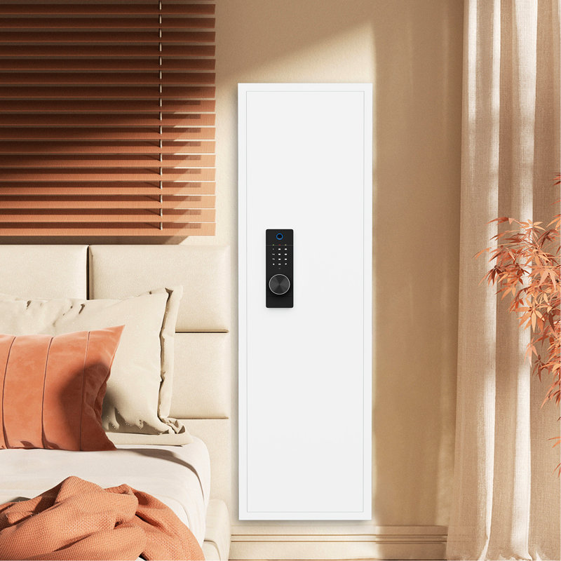 Coffre-fort de 53 po avec panneau tactile d'empreintes digitales - dissimulé pour les carabines, les tablettes réglables et les tablettes de rangement pour objets de valeur