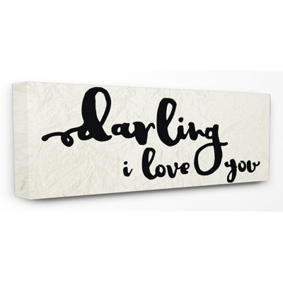 « darling i love you », art textuel