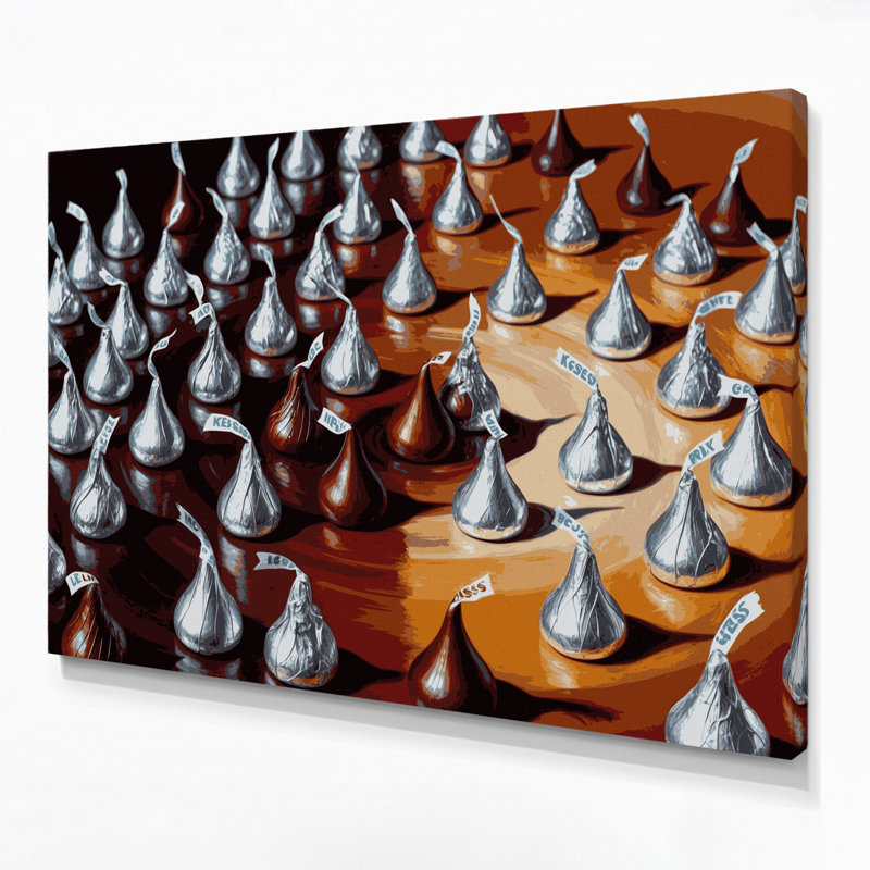 «Desserts Hersheys Kisses», art mural sur toile noire, H 11 po x l 14 po